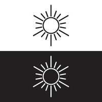 logo du soleil. icône de la ligne du soleil. vecteur eps 10