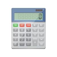 calculatrice réaliste isolée vecteur