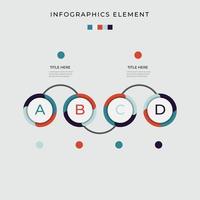 diagramme de cercle infographique en quatre étapes ou options vecteur