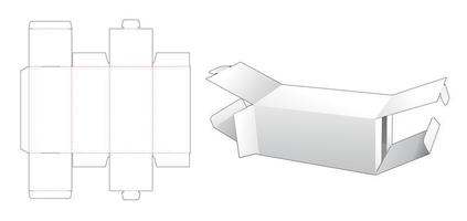 Boîte d'emballage 2 flip ends vecteur