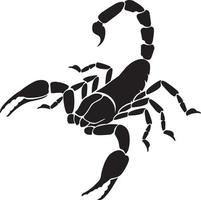 illustration vectorielle noir animal scorpion vecteur