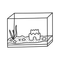 aquarium d'illustration vectorielle dessinés à la main vecteur