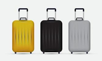 collection de vecteur d'icône de sac de voyage ou de valise