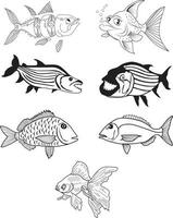 illustration vectorielle de poisson vecteur