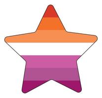 illustration de drapeau lesbien. icône de drapeau de fierté lesbienne vecteur