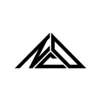 conception créative du logo de lettre ncd avec graphique vectoriel, logo ncd simple et moderne en forme de triangle. vecteur
