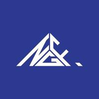 conception créative du logo de lettre ngf avec graphique vectoriel, logo ngf simple et moderne en forme de triangle. vecteur