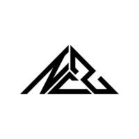 conception créative du logo de lettre ncz avec graphique vectoriel, logo simple et moderne ncz en forme de triangle. vecteur