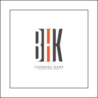 lettre initiale logo bhk - logo d'entreprise minimal pour l'alphabet b, h et k vecteur