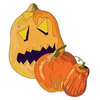 citrouilles pour halloween, illustration vectorielle vecteur