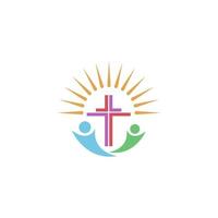 création de logo icône église vecteur