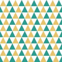 motif triangle de couleur verte et jaune sur fond blanc. vecteur