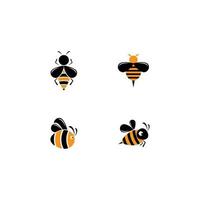 ensemble d'icônes d'abeille vecteur