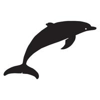 création vectorielle de logo d'icône de dauphin, cette image peut être utilisée pour les logos, les icônes, etc. vecteur