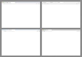 maquettes de vecteur d'interface de fenêtre de navigateur web