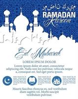 affiche du ramadan karrem avec des ornements vecteur