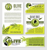 modèles d'affiche de produit de vecteur d'huile d'olive