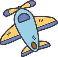 avion jouet dessiné à la main pour l'illustration des enfants vecteur