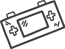 illustration de console de jeu portable dessinée à la main vecteur