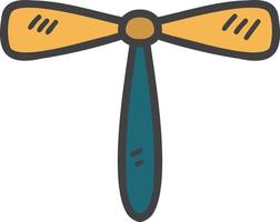 illustration de bâton de vent moulinet dessiné à la main vecteur