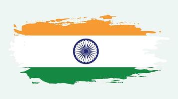 vecteur de drapeau inde effet pinceau coloré