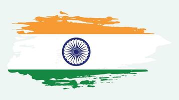 drapeau grunge indien coloré vecteur