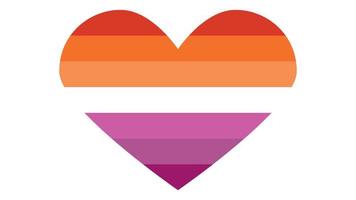 illustration de drapeau lesbien. icône de drapeau de fierté lesbienne vecteur