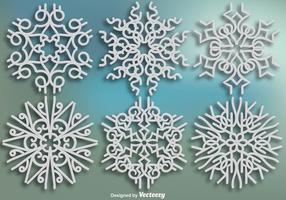 Flocons de neige ornementaux élégants - Ensemble vectoriel