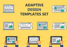 modèle Web de site adaptatif ou de formulaire d'article vecteur