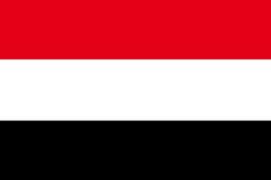 drapeau du yémen. symbole du jour de l'indépendance, match de football souvenir, langue des boutons, icône. vecteur