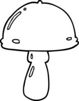 champignon de dessin animé dessin au trait vecteur