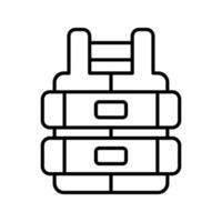 icône de vecteur de gilet de sauvetage