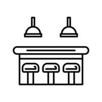 icône de vecteur de comptoir de bar