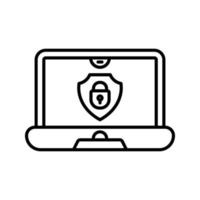 icône de vecteur de sécurité pour ordinateur portable