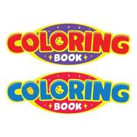 modèle de logo de livre de coloriage pour livre pour enfants vecteur