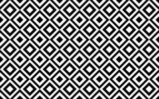 motif géométrique vectorielle continue noir et blanc. motif répétitif monochrome. abstrait optique avec des carrés tournés de 45 degrés. vecteur