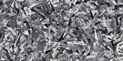 modèle vectoriel gris foncé avec des cristaux, des triangles.
