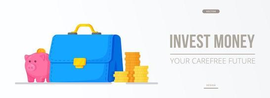 illustration vectorielle d'investir de l'argent. le concept d'investir de l'argent dans les affaires. vecteur