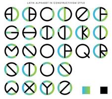alphabet latin dans le constructivisme vecteur