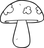 champignon de dessin animé dessin au trait vecteur