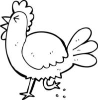 dessin au trait poulet vecteur