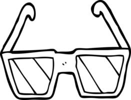 lunettes de dessin animé dessin au trait vecteur