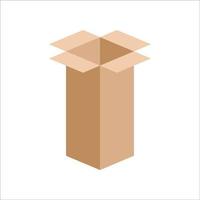 icône de boîte en carton de forme haute, vecteur et illustration.