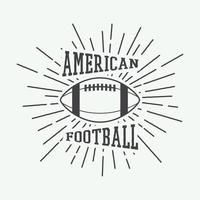 étiquettes, emblèmes et logo vintage de rugby et de football américain. illustration vectorielle vecteur