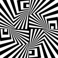 motif op art géométrique abstrait noir blanc vecteur