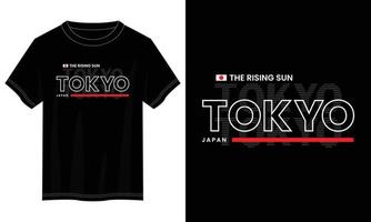 conception de t-shirt de typographie tokyo japon, conception de t-shirt de typographie motivationnelle, conception de t-shirt de citations inspirantes vecteur