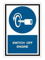 Éteindre le signe de symbole de moteur isoler sur fond blanc, illustration vectorielle eps.10 vecteur