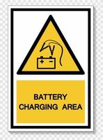 Isoler le symbole de la zone de charge de la batterie sur fond blanc, illustration vectorielle eps.10 vecteur