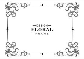 cadre décoratif floral artistique vecteur