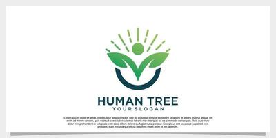 conception de logo arbre humain concept unique vecteur premium partie 6
